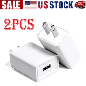 2 Pack Universal 5V 1A US Plug USB AC Wall Charger Power Adapter For Smart Phone - Picture 1 of 6
