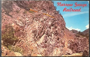 D & R. G. W Narrow Gauge Railroad at Animas Gorge, Colorado Train Postcard - Picture 1 of 3
