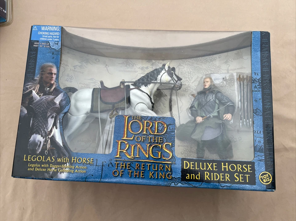 ToyBiz Lord of The Rings Deluxe Horse and Rider Set Gandalf With Shadowfax