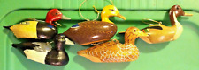 5x 🔥DUCK ORNAMENTS🔥 New Hand Painted Beautiful Hunt Decoy Christmas FREE SHIP
