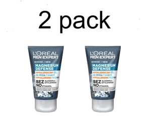2x L'OREAL MEN EXPERT MAGNESIUM DEFENSE cleansing face gel 100 ml / 3.4 fl oz - Picture 1 of 2