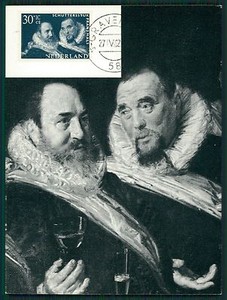 NETHERLANDS MK 1962 PAINTINGS GEORG OFFICERS FRANS NECK MAXIMUM CARD MC CM av14