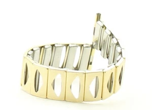 ROWI FIXO-FLEX Vintage Gold 20mm Expandable New Old Stock Cutout Watch Bracelet - Picture 1 of 4