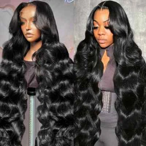 Body Wave Hd 13x6 Lace Front Human Hair Wigs Brazilian Pre Plucked Lace Wig - Picture 1 of 19