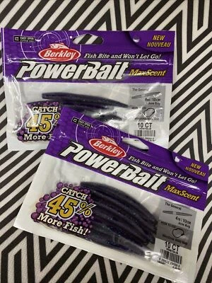 "2 paquetes - Berkley MaxScent Powerbait The General 4"" - Senko - June Bug" Foto 1 de 3