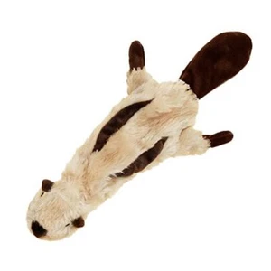 2-in-1 Stuffless Squeaky Dog Toys with Soft, Small Brown,Dark Brown/Squirrel - Picture 1 of 7