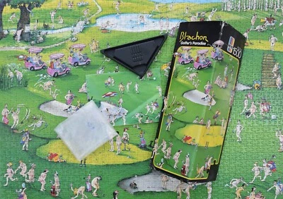 HEYE puzzle cartoon jigsaw Blachon Golfer's Paradise triangle box 1500p. 8823 - Image 1 of 4