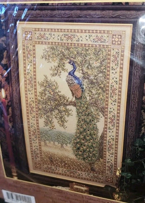 Teresa Wentzler Tapiz Pavo Real Contado Punto de Cruz Kit Cuentas, Tejido Uniforme Foto 1 de 4