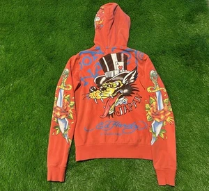 Ed Hardy - Japan Death Or Glory Red Christian Audigier Y2K - Women’s Size SMALL - Picture 1 of 6