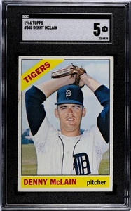 1966 Topps Denny McLAIN Detroit Tigers SP #540 SGC 5 excelente estado - Imagen 1 de 2