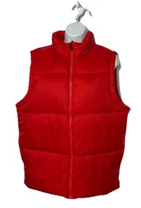 Chaleco acolchado color rojo para mujer con cremallera y bolsillos laterales. - Bild 1 von 6