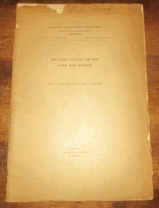 GEOLOGIE PALÄONTOLOGIE OREGON 1907 JOHN DAY FOSSILE SÄUGETIERFAUNA 1907 von Merriam - Bild 1 von 1