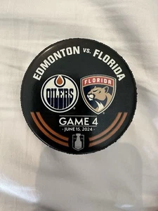 2024 NHL Stanley Cup Finals Game 4 Warm Up Puck Oilers Vs. Panthers - Picture 1 of 2