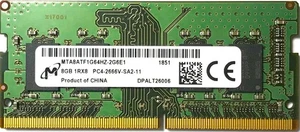 Micron 8GB 1Rx8 PC4-2666V-SA2-11 DDR4 SO-DIMM Laptop SDRAM MTA8ATF1G64HZ-2G6E - Picture 1 of 1