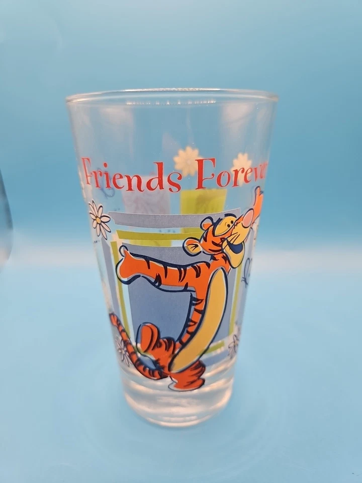 VASO DE CRISTAL VINTAGE DISNEY TIGGER "FRIENDS FOREVER" Foto 1 de 2