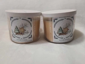 Lote de 2 velas de 3 mechas Bath & Body Works Sugar Cookie - Imagen 1 de 2