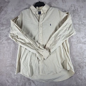 Polo Ralph Lauren Button-Down Shirt Mens 17 1/2 36-37 Custom Fit Oxford Striped - Picture 1 of 7