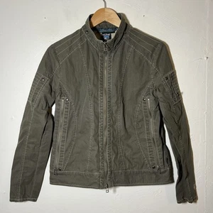 Chaqueta Kuhl Mujer Pequeña Verde Moto Pátina Tinte Lona Resistente Senderismo - Imagen 1 de 5