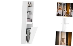 Bathroom Tall Laundry Cabinet Floorstanding Storage Unit Restroom Storing - Picture 1 of 8