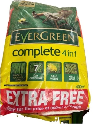 EVERGREEN SOLAR New listingEvergreen Complete 4 in1 Lawn Fertiliser 14kgPack 400m2 Bag