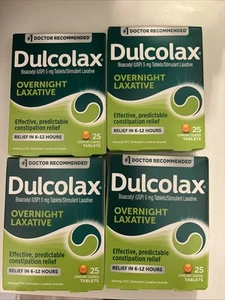 Dulcolax Overnight Laxative 4X 25 Count Packages, 2026 Expiration dates!  - Picture 1 of 1