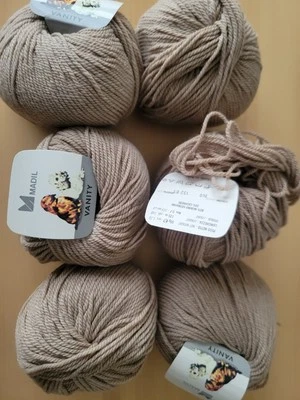 6 Balls Madil Vanity Merino Cashmere Blend Yarn Lot - Image 1 of 3