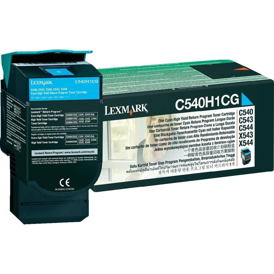 Original Lexmark Toner C540H1CG cyan für C540 C543 C544 X543 X544  A-Ware - Bild 1 von 1