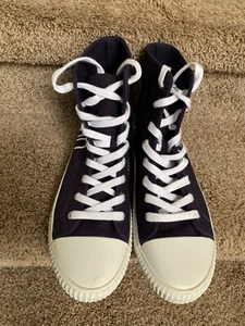 Calvin Klein Jeans Men's Navy/White Textile Logo High Tops. Size 13 M. - Picture 1 of 14