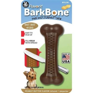 Pet Qwerks Flavorit BarkBone Nylon Chew Toy - 4 Pack - Small - Peanut Butter - Picture 1 of 1