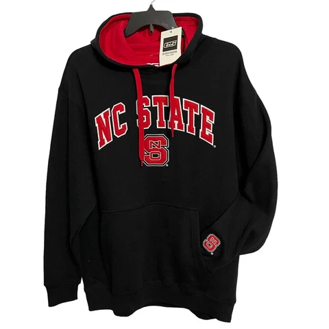 NC State Wolfpack Hoodie Pullover Men's XL Stitched Logo Black E5 Sweatshirt New Cover