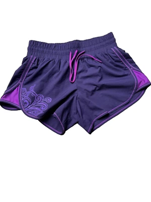 Athleta Shorts Womens XXS Purple Paisley Drawstring Athletic Running Activewear - Image 1 of 4