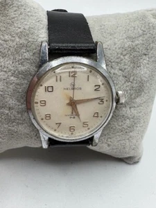 Vintage Men's Helbros Invincible Silver Tone Mechanical Watch WORKS - Picture 1 of 14