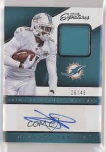 2016 Panini Prime Signatures Signature Swatches /49 Devante Parker #PSS-DP Auto