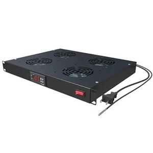 Tupavco 1U 19" Rack Mount Fan - 4 Fans Server Cooling System - Heat Monitor Disp - Picture 1 of 2