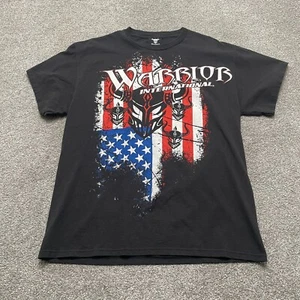 Warrior International Shirt Large Black Shane Carwin Freedom Fighter MMA Mens - Picture 1 of 9