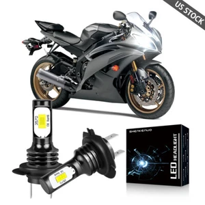 Faros LED H7 6000 k blancos para Yamaha YZF-R6 2003-2015 YZF-R1 2007-2014 - Imagen 1 de 11
