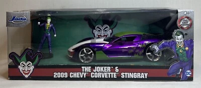 DC Comics Batman The Joker & His 2009 Chevy Corvette Stingray 1:24 Die Cast Car - Image 1 of 2
