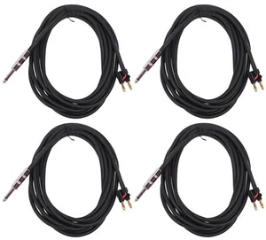 4) Rockville RCXBN15 15 Ft 1/4" to Banana Speaker Cables, 16 Gauge, 100% Copper! - Picture 1 of 5