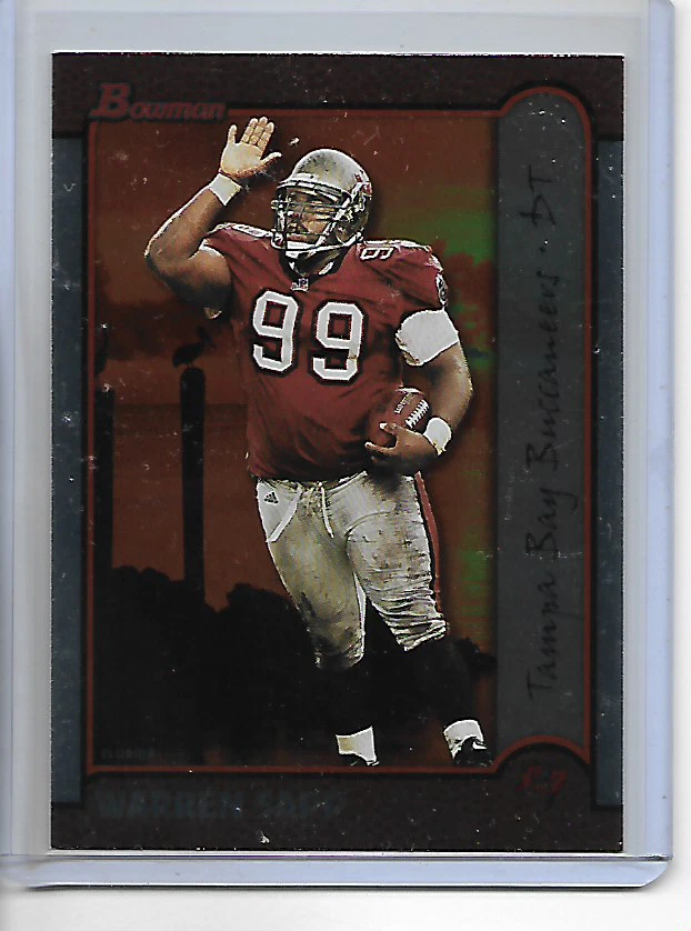 1999 Bowman Warren Sapp Interstate Parallel Card - Image 1 of 1