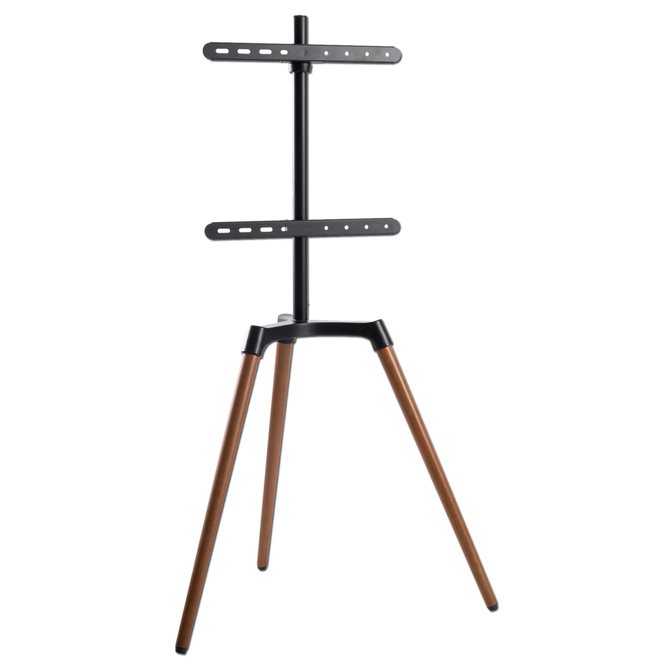 ►EasyLife DESIGN STAFFELEI/ TRIPOD TV-STATIV, 65'' Zoll, schwenkbar, Holz, VESA✅ - Bild 1 von 4