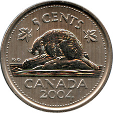 🇨🇦 Rare Canada 5 cents Quarter Coin, SPECIMEN Beaver Nickel, 2004