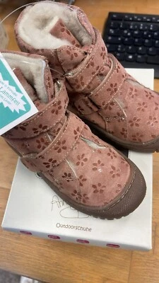 Anna und Paul Krabbelschuhe Outdoor  Gefüttert Aus Leder Till 8030 27 Wild Flow - Bild 1 von 4