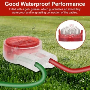 50PCS Cable Connector Crimp Terminal Waterproof Quick Gel Connector Robotic Lawn - Picture 1 of 24