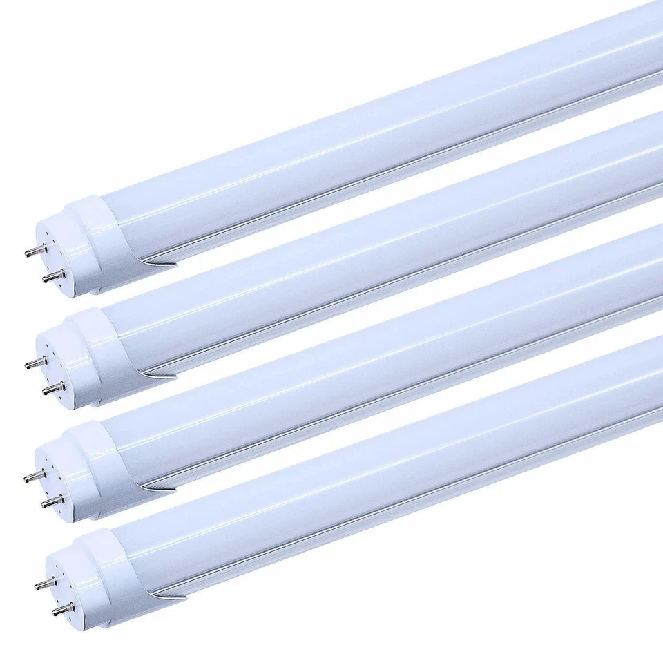 Tubo de luz LED T8 4 PÉS, lastro e desvio de lastro, 22W=60W, 6000K branco frio - Imagem 1 de 4