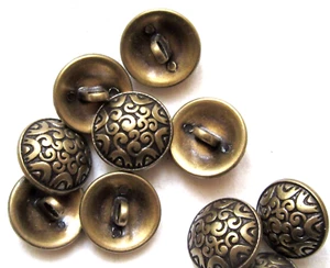 10x Botones Botones Trajes LATÓN METAL Botones Metal Adornos 14mm EDEL KN-40 - Imagen 1 de 4