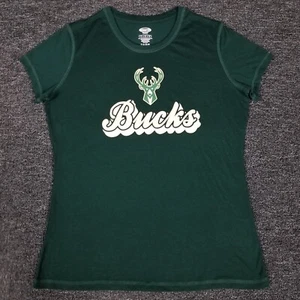 Milwaukee Bucks Sleep Shirt Womens Large Green NBA Team Pajama Top Short Sleeve - Picture 1 of 8