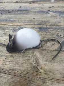 MOUSE MICE SMALL METAL GARDEN DECORATION IN/OUTSIDE CHEESE GARDEN GIFT 12.5CM - Picture 1 of 5