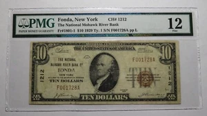 $10 1929 Fonda New York NY National Currency Bank Note Bill Ch. #1212 F12 PMG - Picture 1 of 4