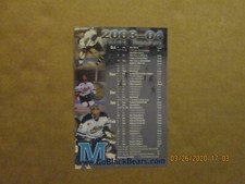 NCAA Maine Black Bears Vintage Circa 2003-04 Team Logo Hockey Magnet Schedule