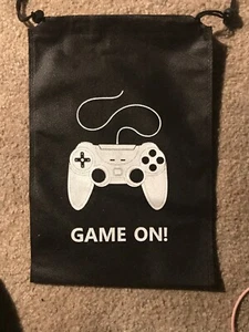 gamer videospiele game on! Controller Aufbewahrung Spieltasche Tasche Kordelzug Geschenk Junge - Bild 1 von 2